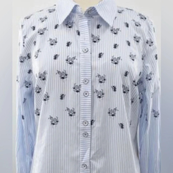 Cabi Whitney button down long sleeved shirt with a floral print, size Small. - Picture 1 of 8